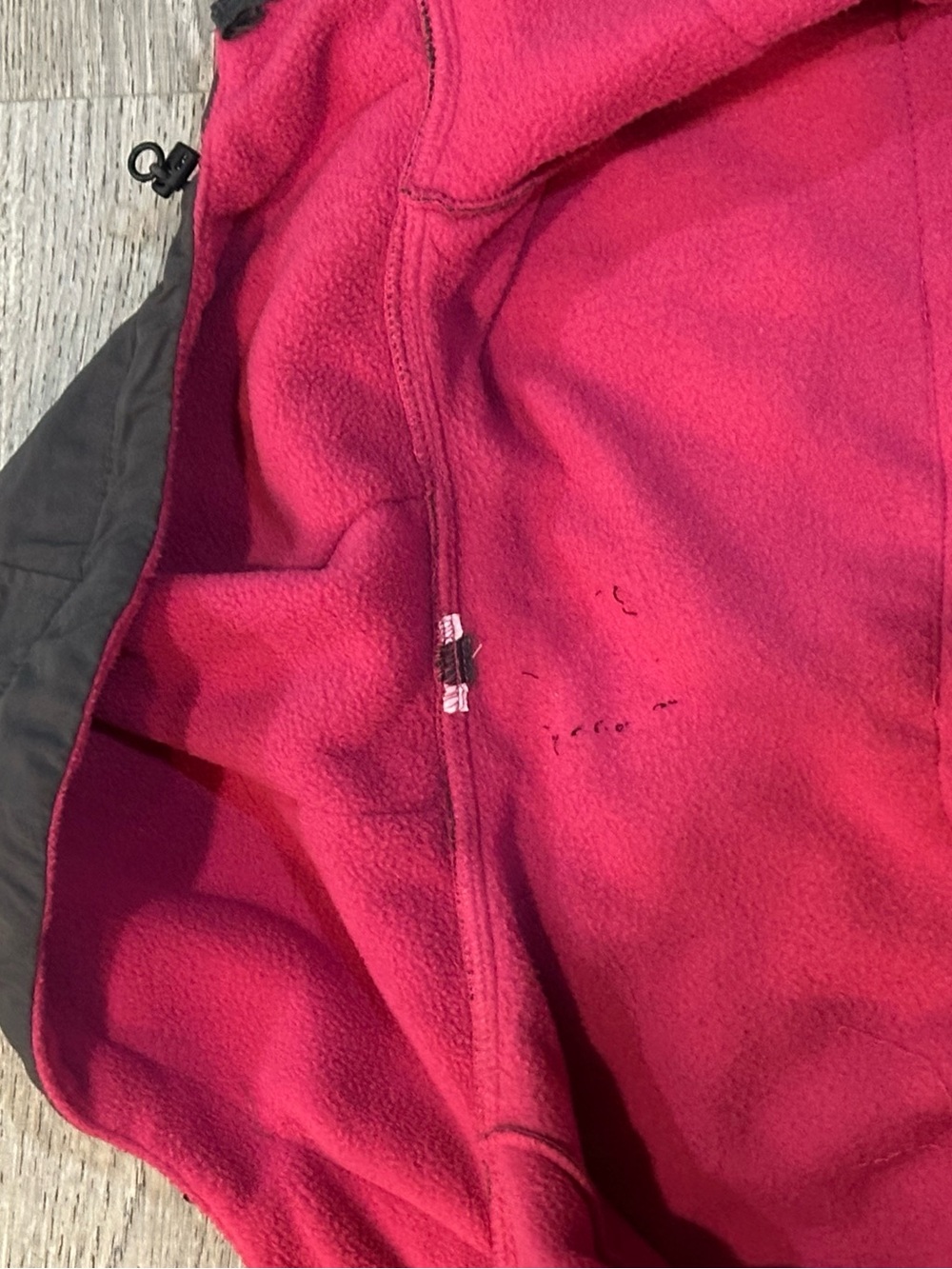 The North Face Fleece Hooded Jacket Fuchsia Black Women’s Size M No Size Tag - Picture 10 of 10